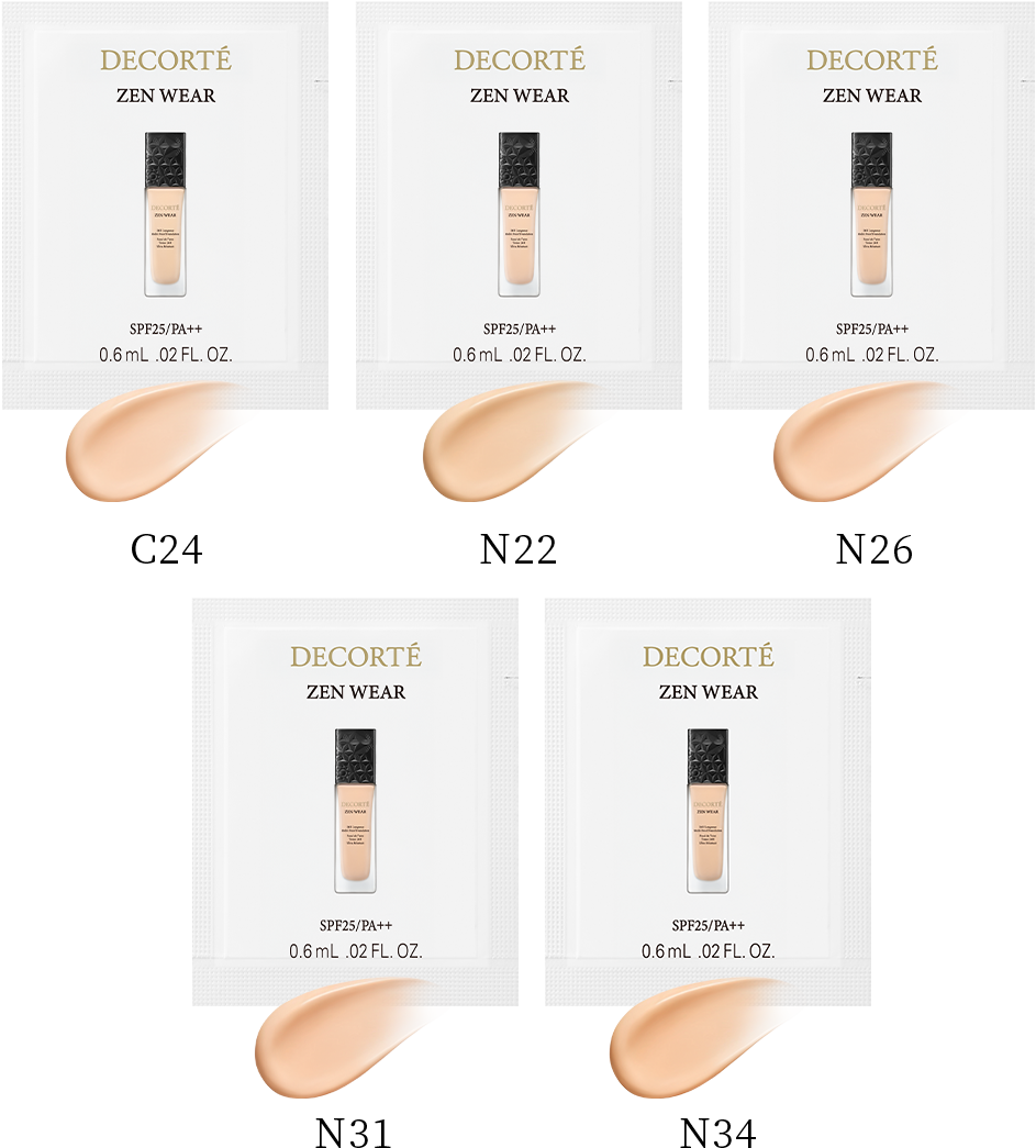 ゼン ウェア サンプル 5色セット | DECORTÉ（コスメデコルテ）公式