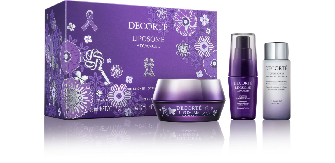 新品　DECORTE 2025クリスマスコフレ＆リポソームパープルリボンセット PURPLE RIBBON PROJECT | DECORTÉ（コスメデコルテ）公式オンライン